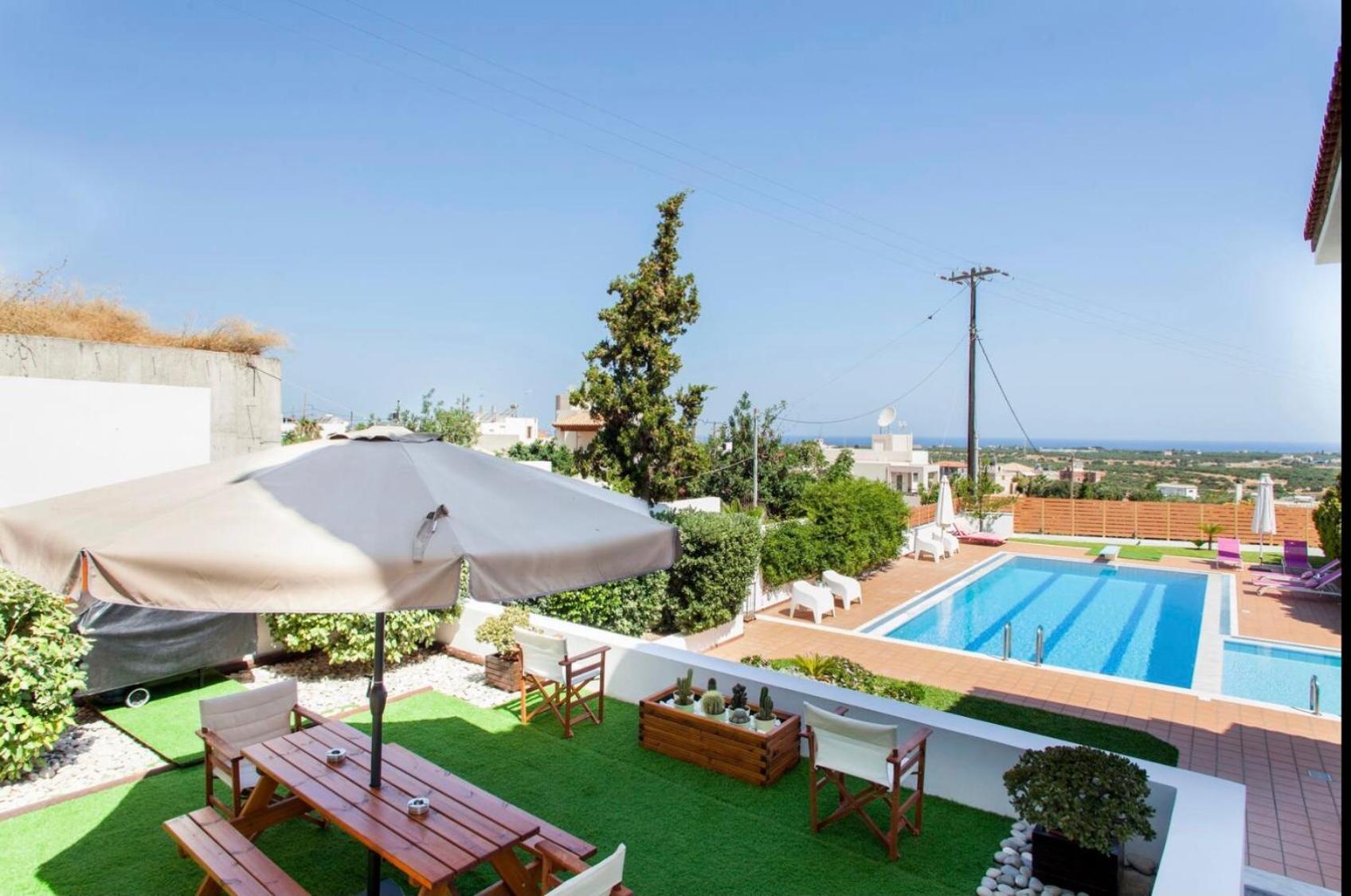 Artemis Luxury Villa - Hersonissos Private Pool Oasis Eksteriør billede